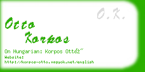 otto korpos business card